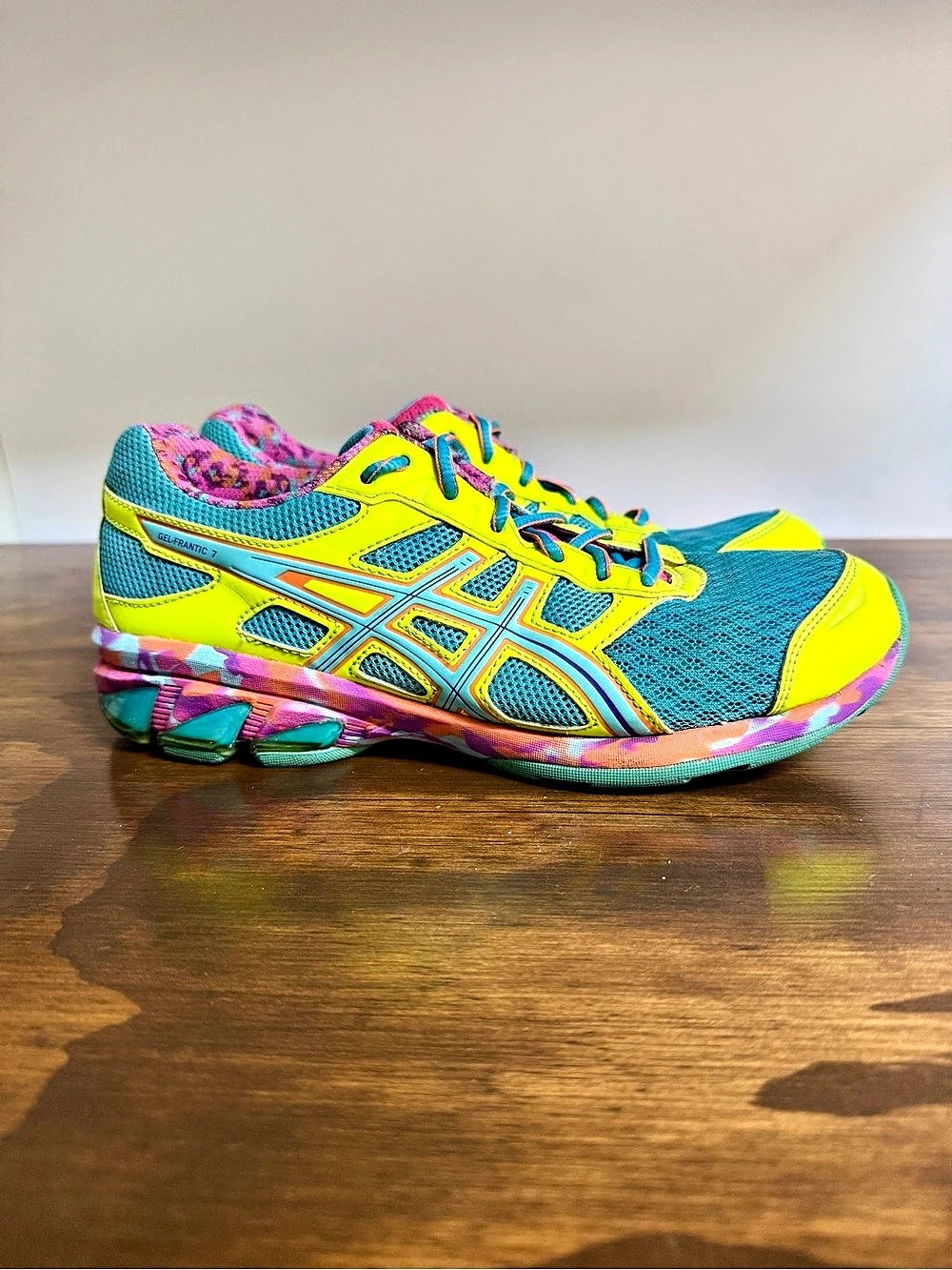 ASICS Gel-Frantic 7 Women's Running Shoes US 8.5 Blue & Yellow